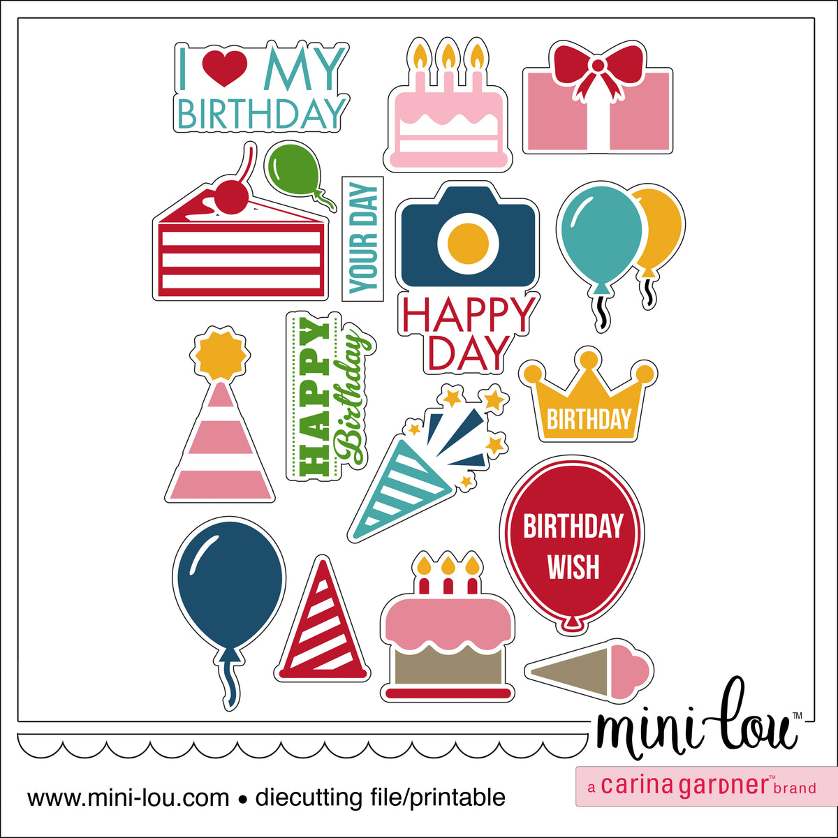 MiniLou It's My Special Birthday Stickers – carinagardnershop