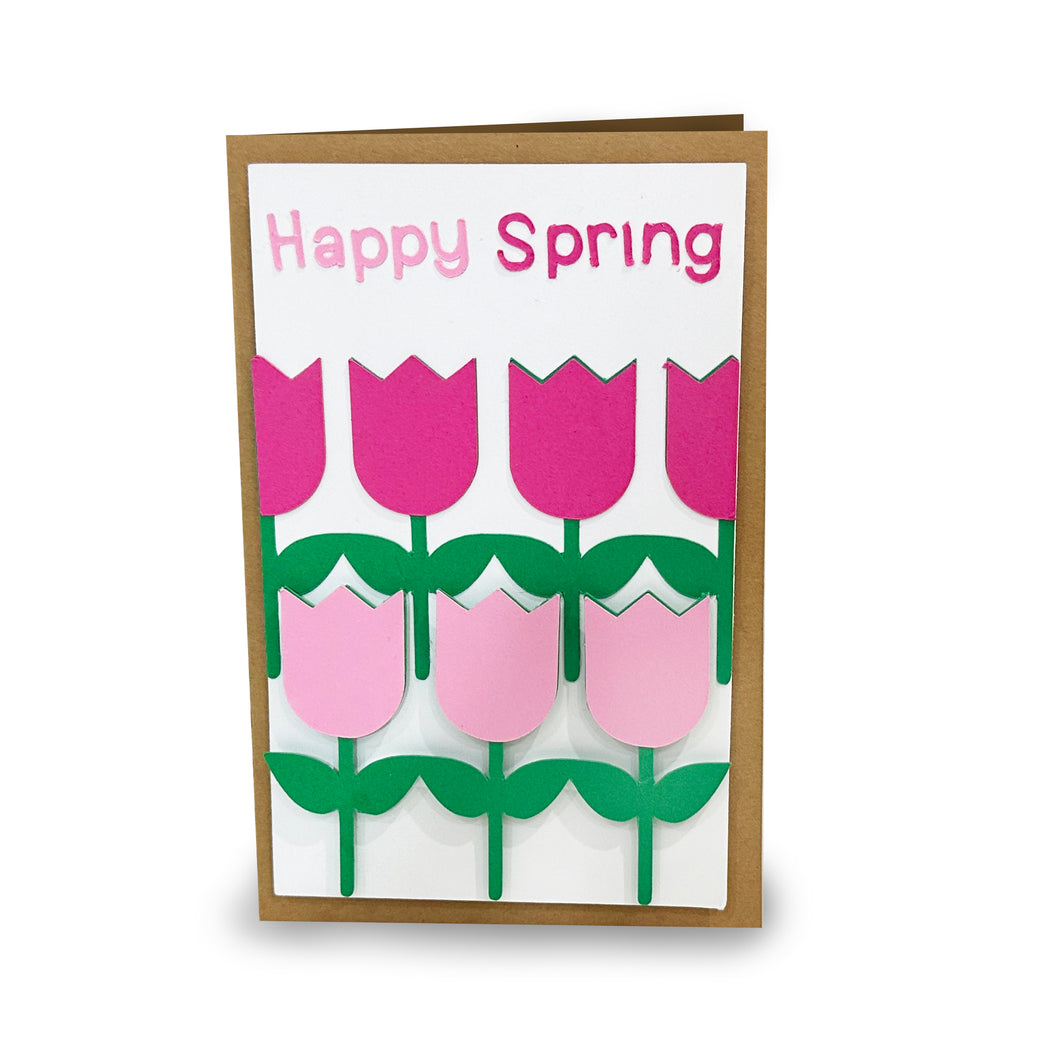 4 in x 6 in Happy Spring Tulip Card - Digital download