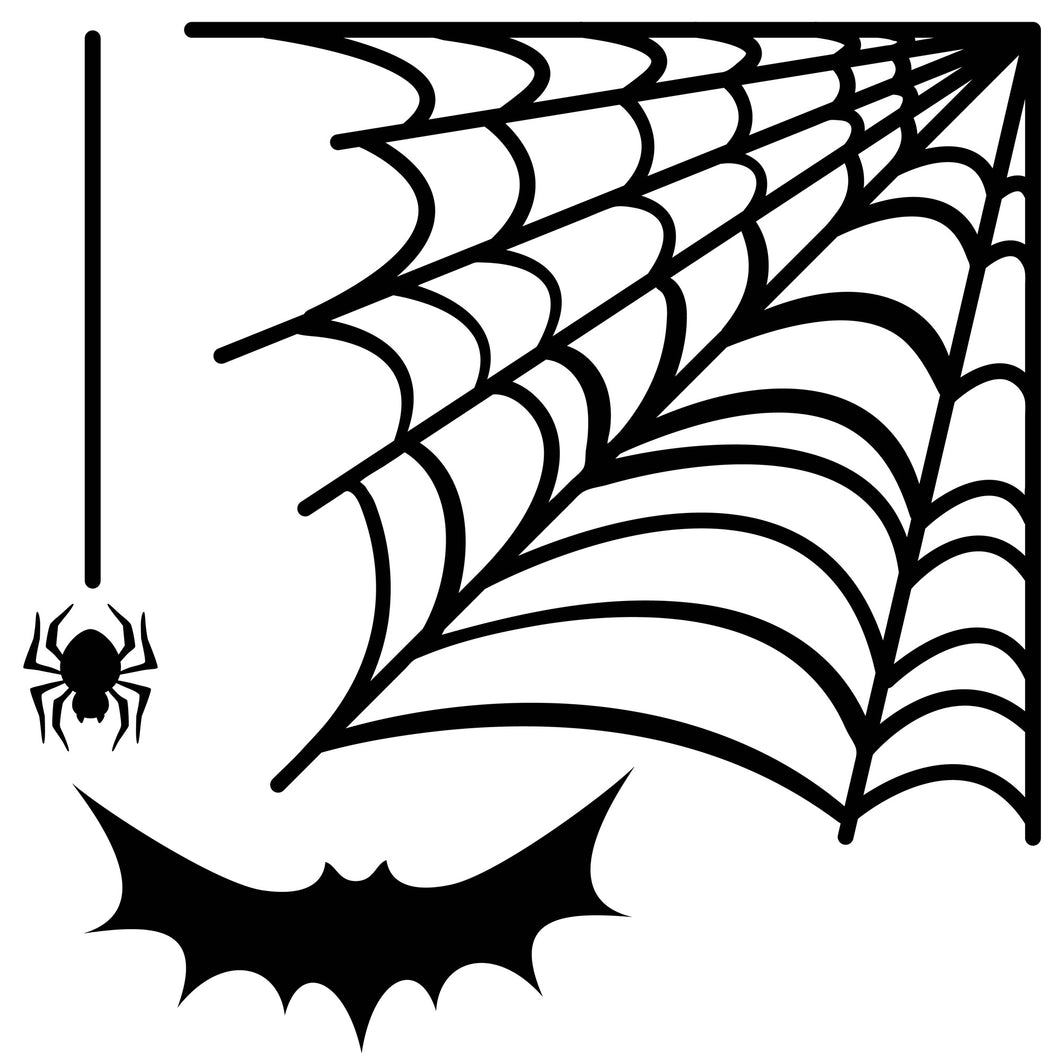 Spider Web Bat Trio- Digital Download