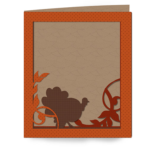 Thanksgiving Turkey Layered Card - Digital Download