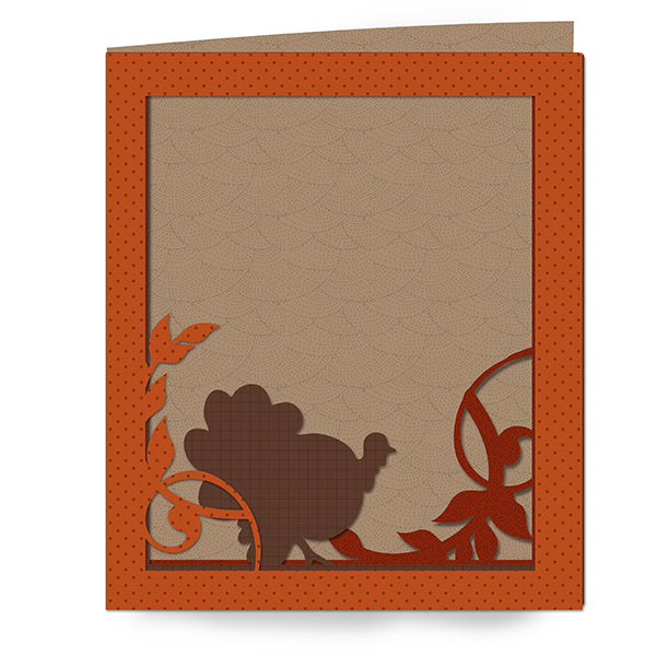 Thanksgiving Turkey Layered Card - Digital Download