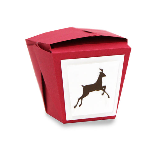 Christmas Reindeer Chinese Take out box - Digital Download