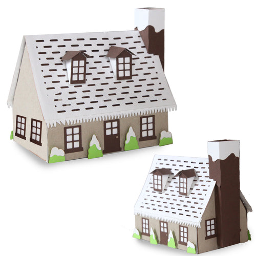 Christmas Village - Snow Cottage - Digital Download