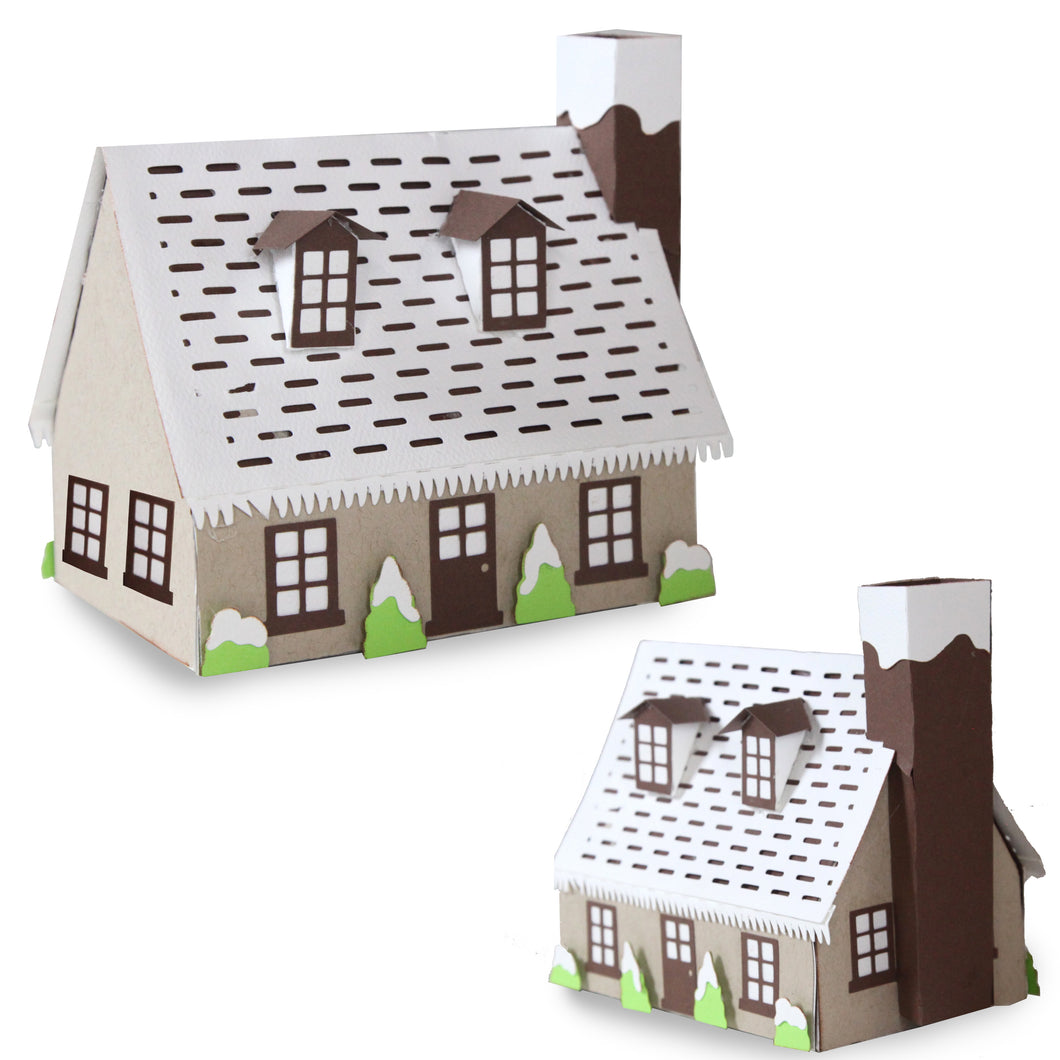 Christmas Village - Snow Cottage - Digital Download