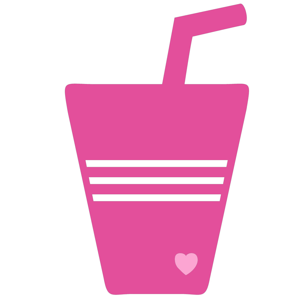 Cup and Straw Heart - Digital Download