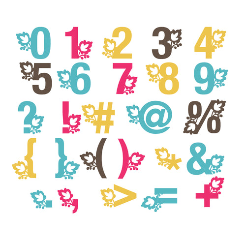 Floral Numerals - Digital Download