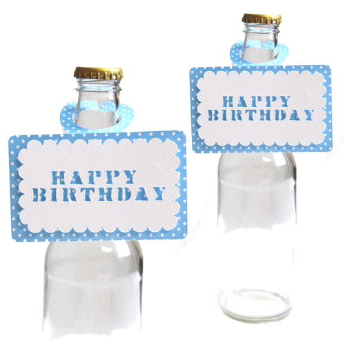 Happy Birthday Day Bottle Topper - Digital Download