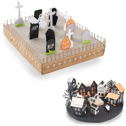 Spooky Cemetery - Haunted Halloween Village - Digital download