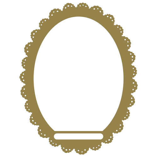 Lacy Oval Frame with Opening - Digital Download