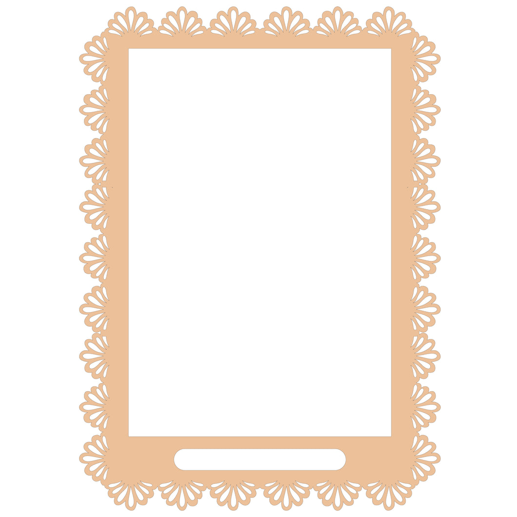 Lacy Shell Frame with Opening - Digital Download