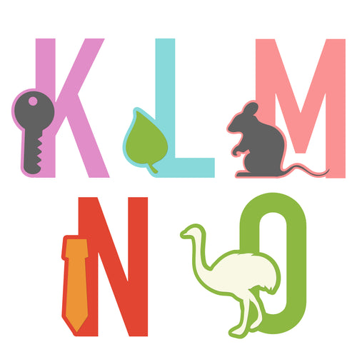 Shape Alphabets K-O - Digital Download