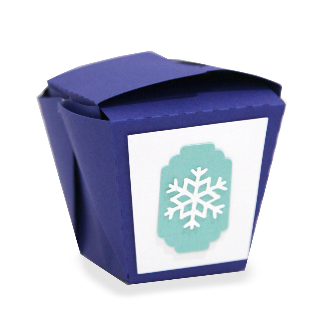 Snowflake Chinese Take out box - Digital Download