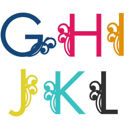 G-L Swirl Alphabet - Digital Download