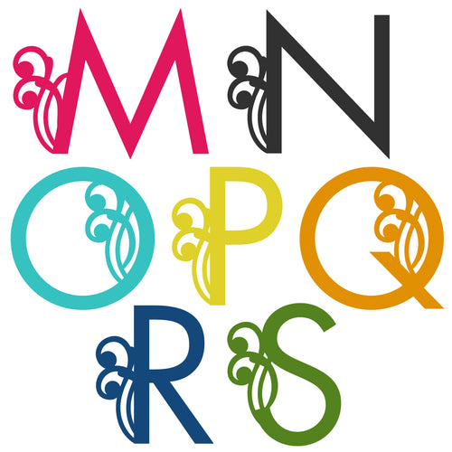 M-S Swirl Alphabet - Digital Download