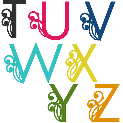 T-Z Swirl Alphabet - Digital Download