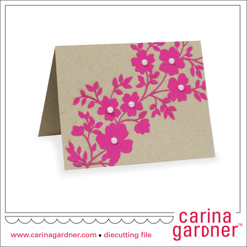 4.25 in x 5.5 in Floral Trellis Card - Digital Download