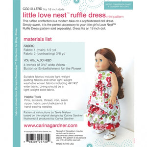 Little Love Nest Ruffle Dress Sewing Pattern PDF - Digital Download