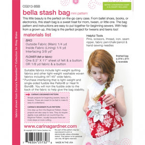 Bella Stash Bag Sewing Pattern PDF  - Digital Download