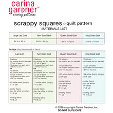 Load image into Gallery viewer, Scrappy Squares Quilt Sewing Pattern PDF - Sizes Lap, Twin, Queen, King - Digital Download