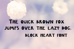 CG Block Heart Font - Digital Download