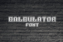 Load image into Gallery viewer, CG Calculator Font - Digital Download