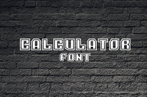 CG Calculator Font - Digital Download