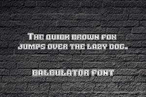 CG Calculator Font - Digital Download