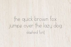 CG Dashed Font - Digital Download