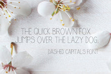 Load image into Gallery viewer, CG Dashed Capitals Font - Digital Download