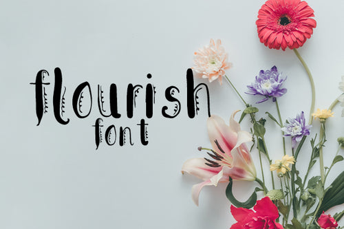 CG Flourish Font - Digital Download