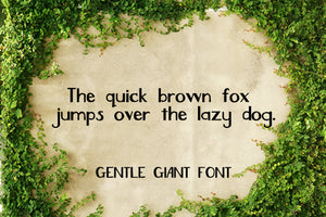 CG Gentle Giant Font - Digital Download