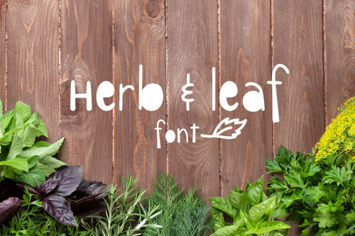CG Herb & Leaf Font - Digital Download