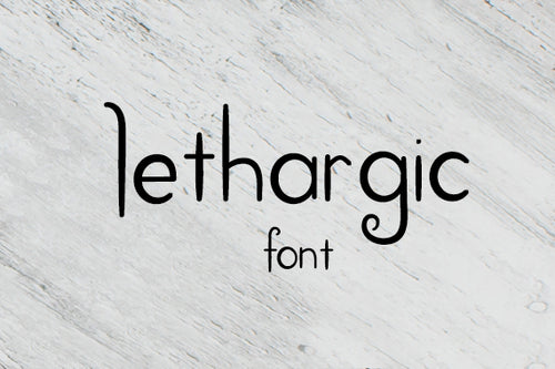 CG Lethargic Font - Digital Download