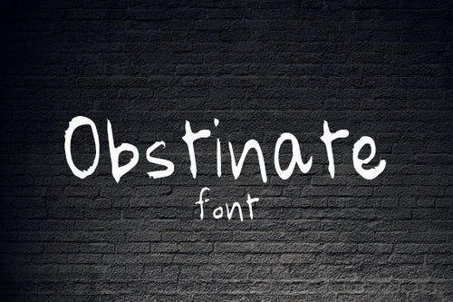 CG Obstinate Font - Digital Download