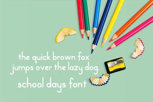 CG School Days Font - Digital Download