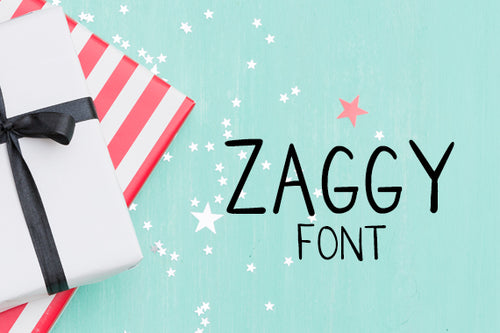 CG Zaggy Font - Digital Download