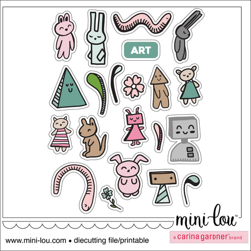 MiniLou Artsy Creatures Stickers