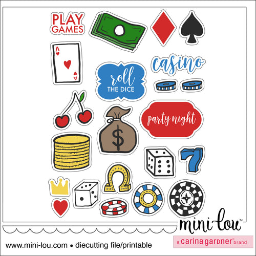 MiniLou Casino Games Stickers