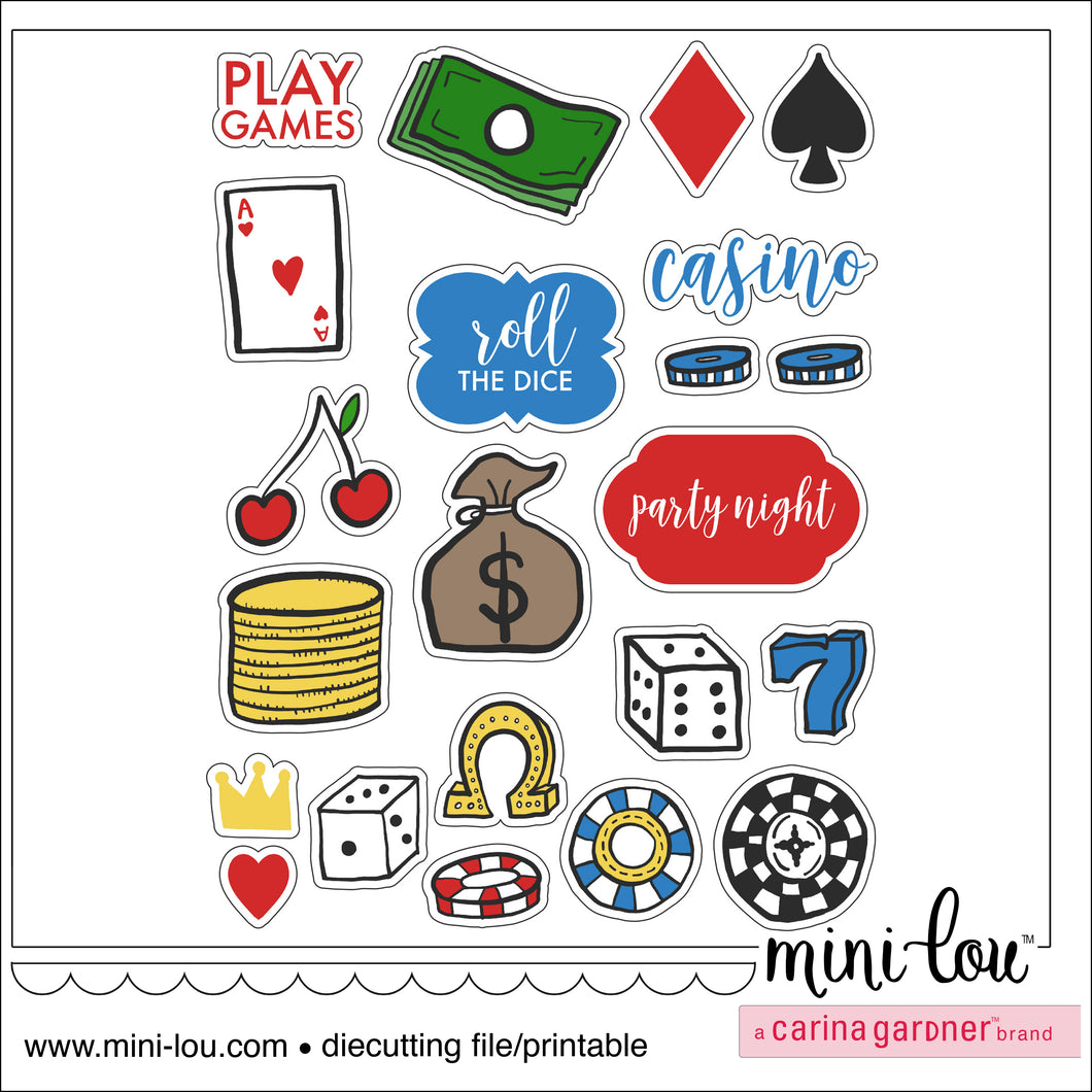 MiniLou Casino Games Stickers