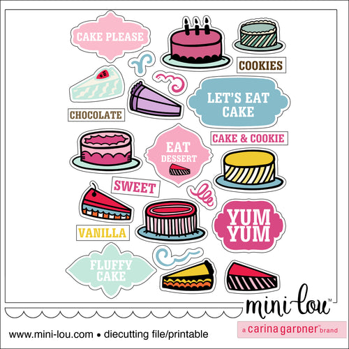 MiniLou Clearly Cake Stickers