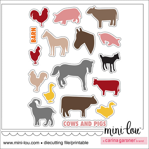 MiniLou Farm Animals Stickers