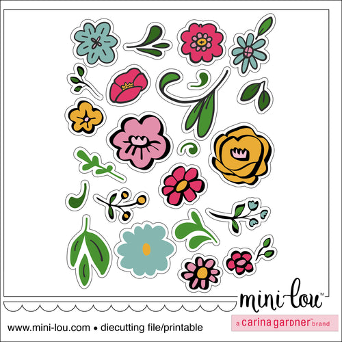 MiniLou Flower Posy Stickers