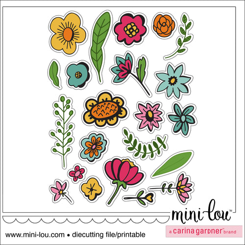 MiniLou Flowery Blooms Win Stickers