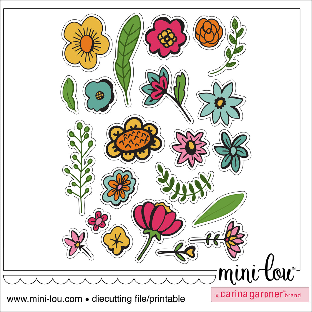 MiniLou Flowery Blooms Win Stickers