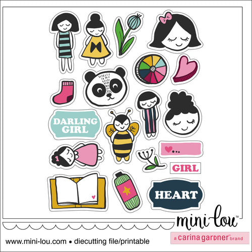 MiniLou Girl Friends Stickers