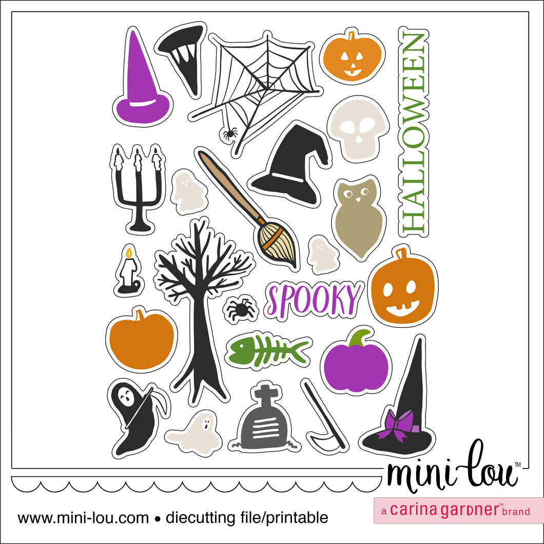 MiniLou Halloween Super Icons Stickers