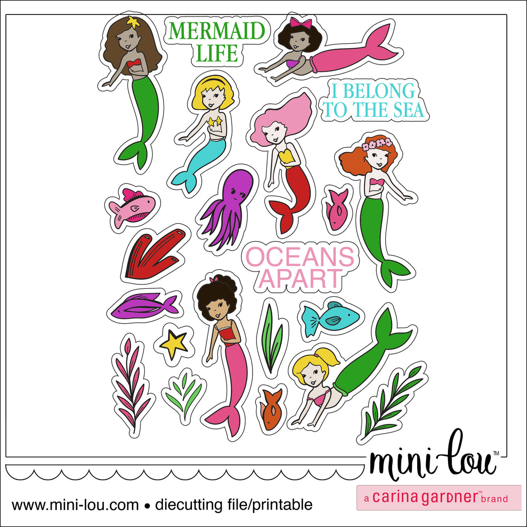 MiniLou Hey Mermaid Stickers