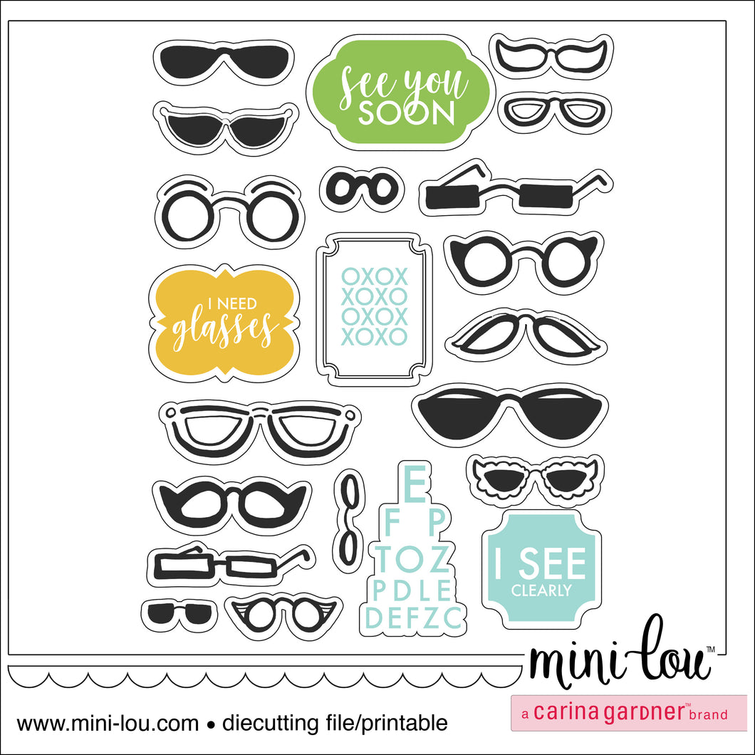 MiniLou Hi Glasses Stickers