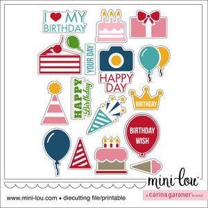 MiniLou It's My Special Birthday Stickers