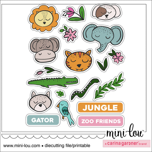 MiniLou Jungle Animals Stickers